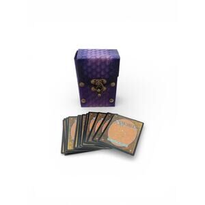Magic The Gathering MTG Handmade‎ Leather Deck Box Purple Dragon Scale 4"